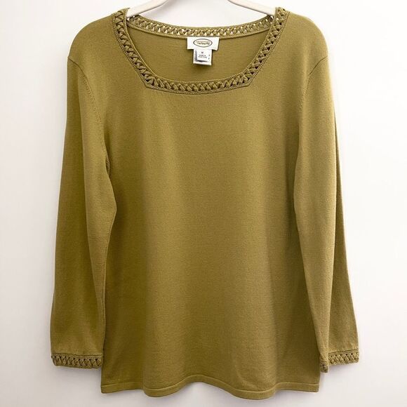 Talbots Lightweight Square Neck Sweater Top Size M - Picture 1 of 5
